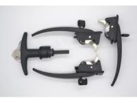 Ручка двери боковой наружная УАЗ 452,2206,3962,3909 с ключом черная (к-т 4шт.)