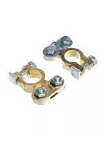 Клеммы АКБ цинково-алюминиевые 2шт., прямые усиленные с крепежом 